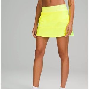 Yellow lululemon pace rival skirt sz6